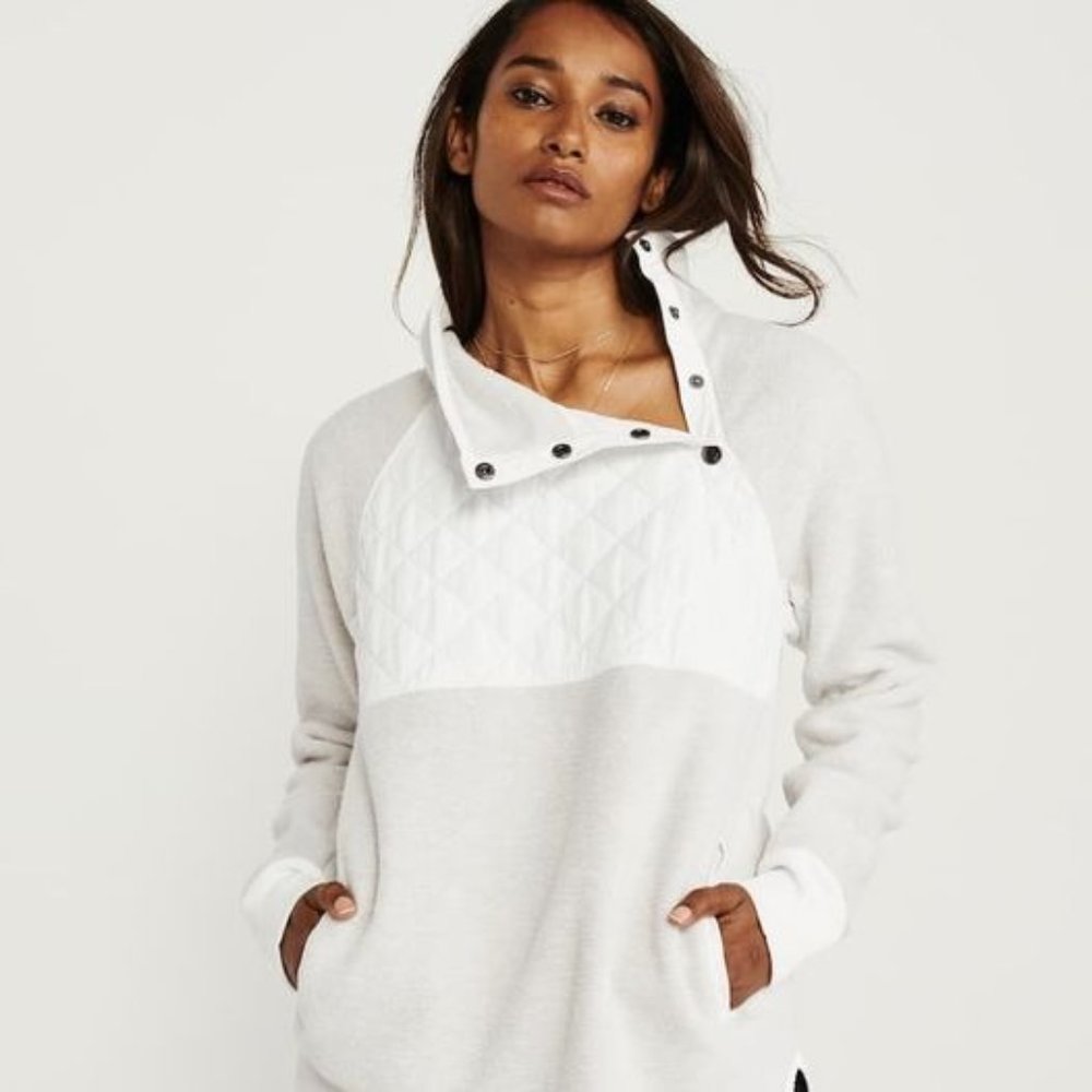 Abercrombie and Fitch asymmetrical fleece pullover